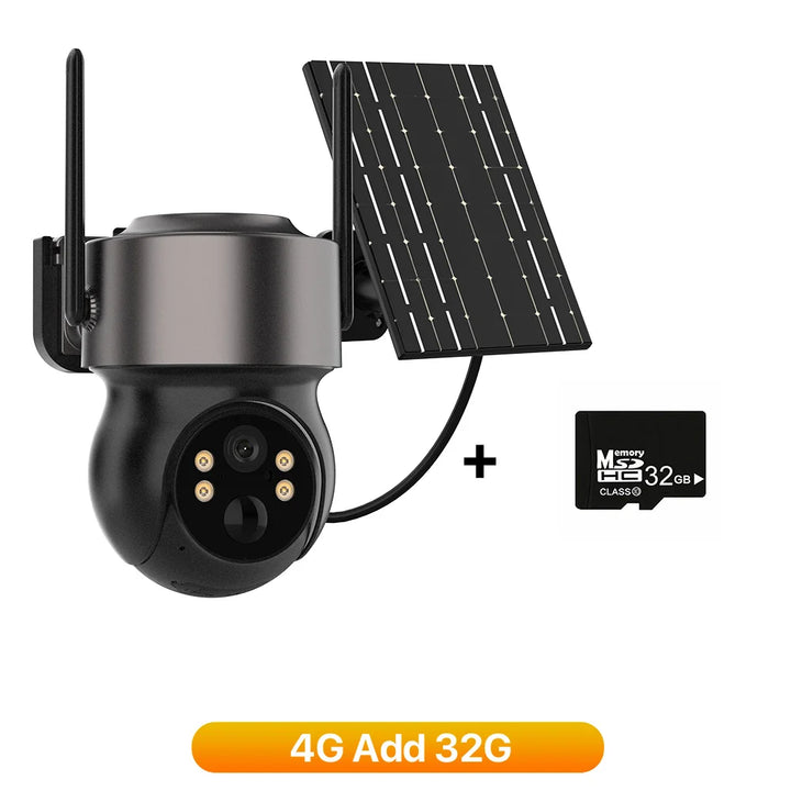 4MP Solar-Powered Wi-Fi Security Camera with PIR Motion Detection & Night Vision