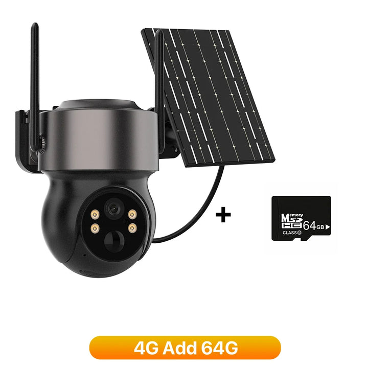 4MP Solar-Powered Wi-Fi Security Camera with PIR Motion Detection & Night Vision